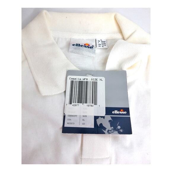 Vintage Ellesse Mens Casella Polo Shirt Size XL READ - Picture 3 of 12